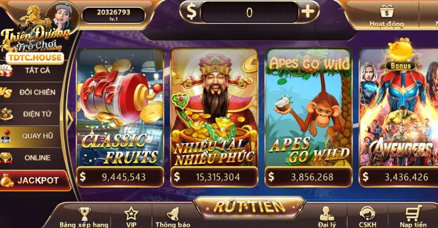 Các trò chơi Nổ Hũ (Slots) tại sut88 với giải độc đắc lớn